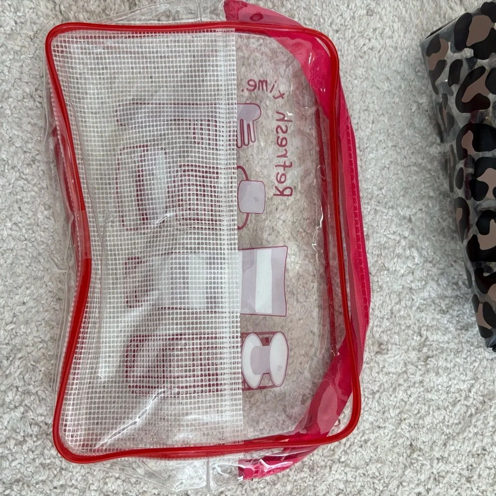 Clear Travel Zip Toiletry Bag Set